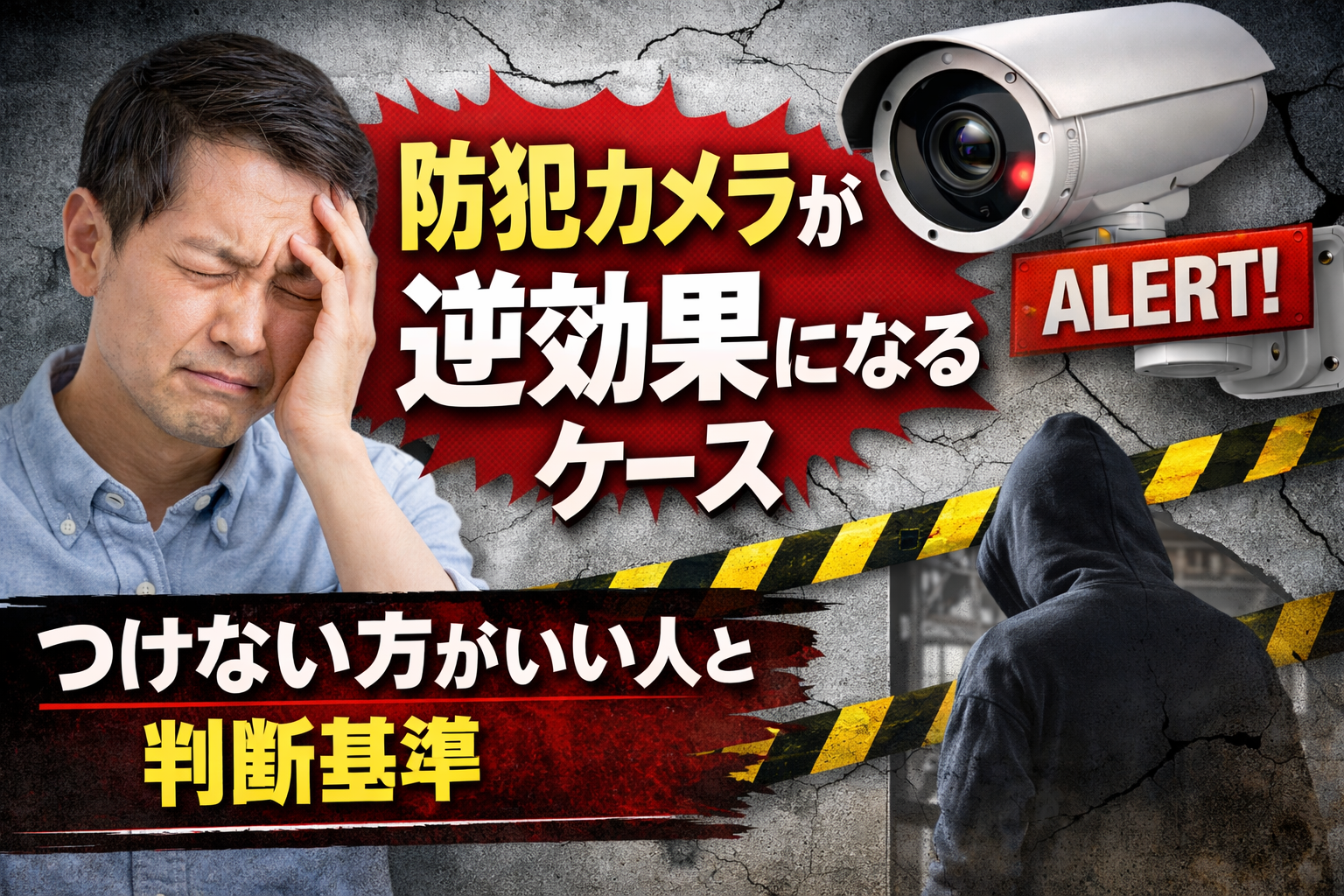 防犯カメラが逆効果になるケース｜つけない方がいい人と判断基準